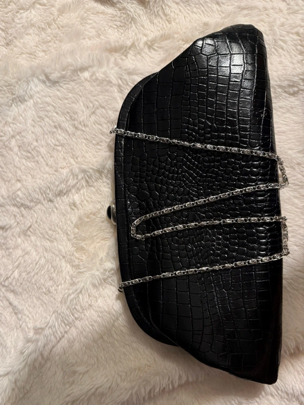 Coldwater Creek black croc